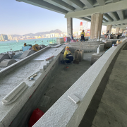 Boardwalk deck finishing works (including planter works) is in full swing